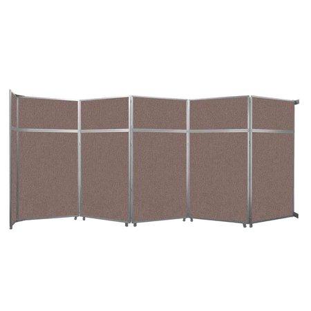 VERSARE Operable Wall Folding Room Divider 19'6" x 8'5-1/4" Latte Fabric 1070513